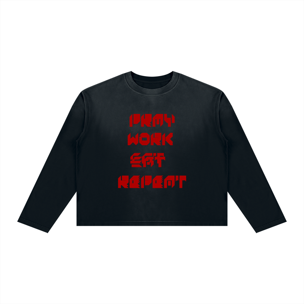 Unisex Sunfade Boxy Long Sleeve T-Shirt